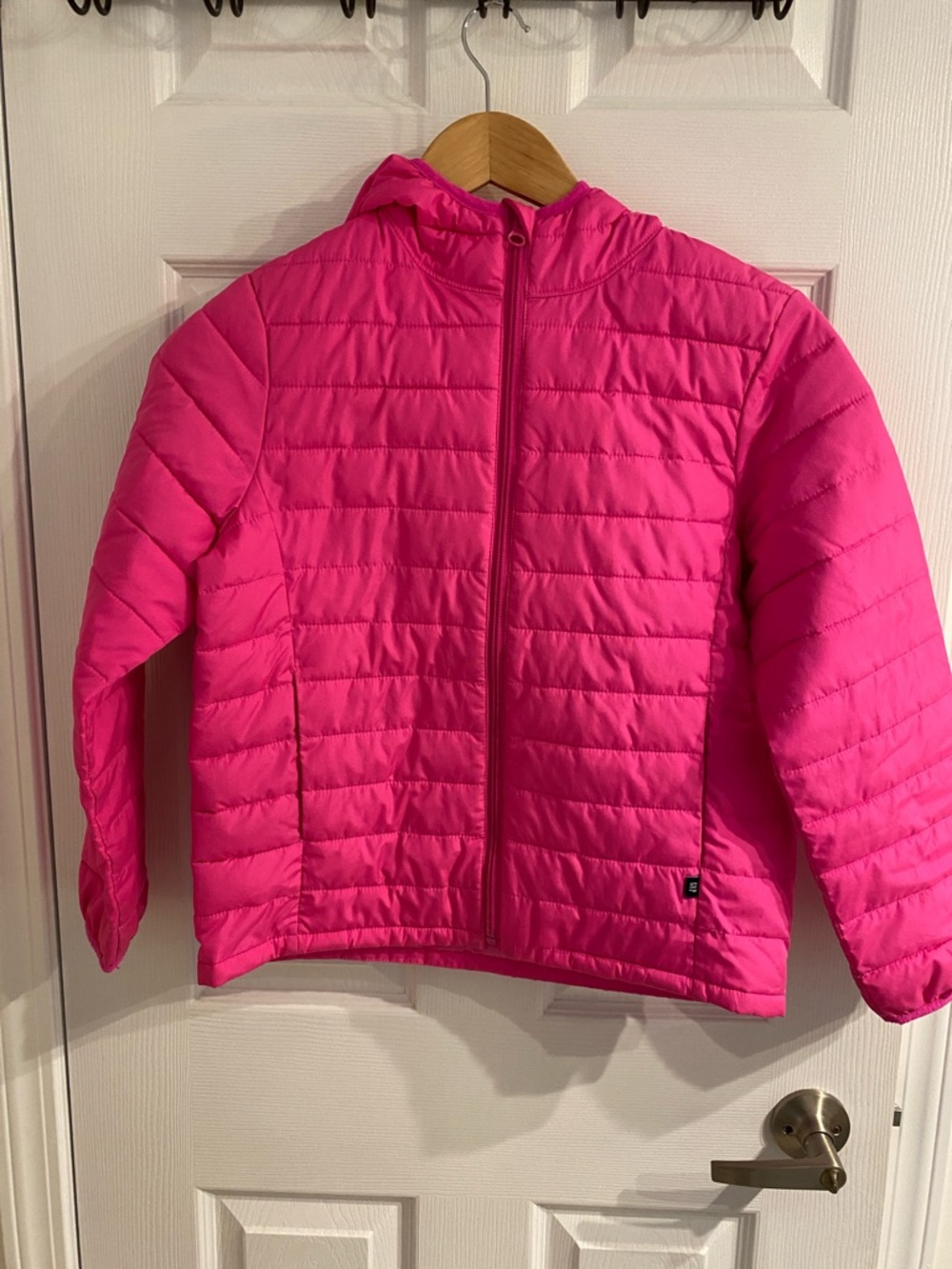 GAP Kids Hooded Lightweight Puffer Jacket - Pink size Lg